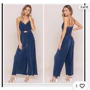 ASTR - jumpsuit - navy - small